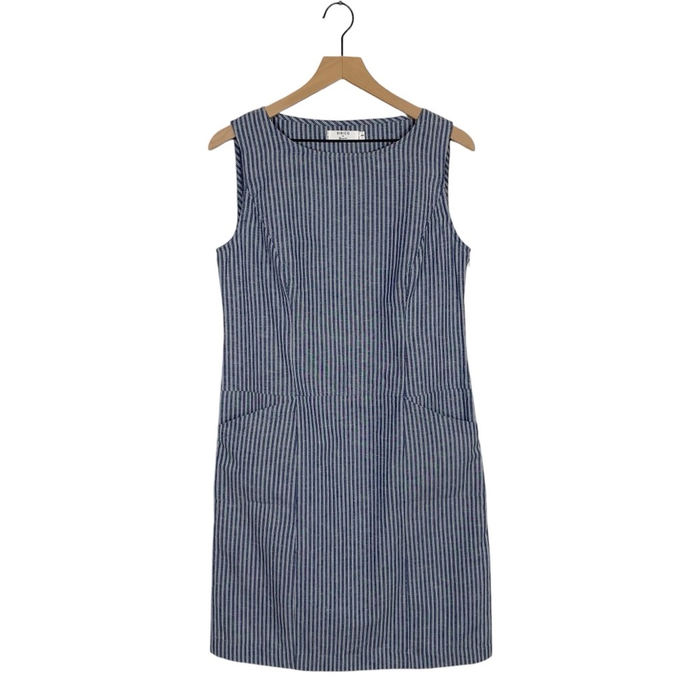 BIBICO by Snow Cotton/Linen Dress (Beachy Cottage Garden Jumper Pinafore Preppy)